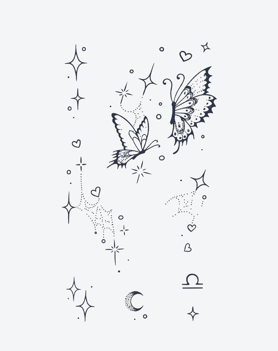 Minimalist Tattoos: Subtle Magic Symbol Stickers