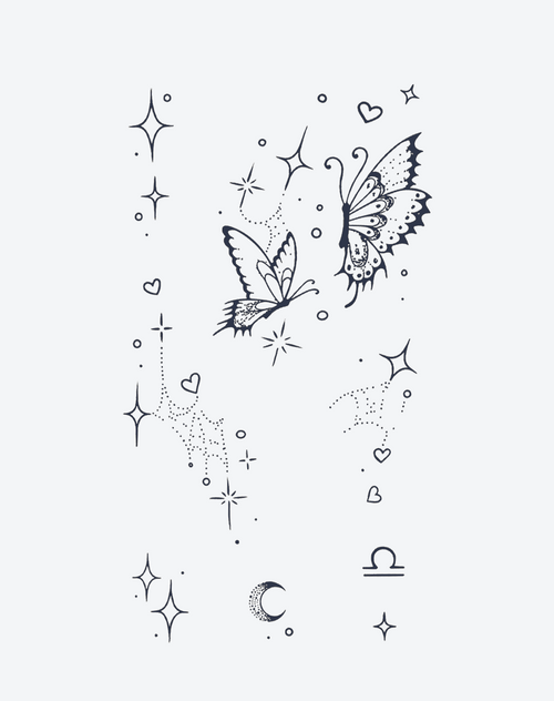 Minimalist Tattoos: Subtle Magic Symbol Stickers