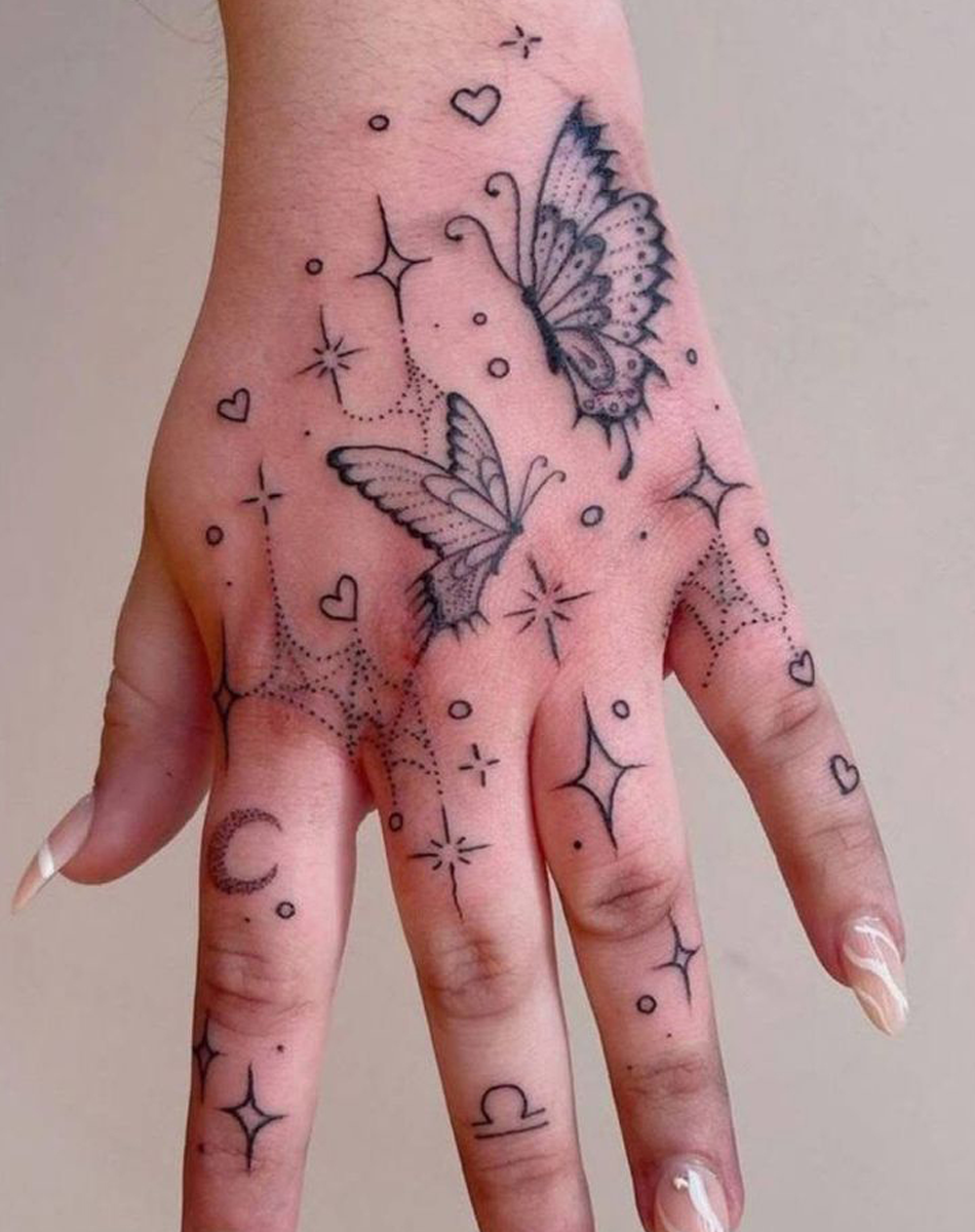 Magic Symbols Tattoo: Fine Line Minimalist Designs