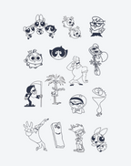 Y2K Toons Tattoo Retro Cartoon Design