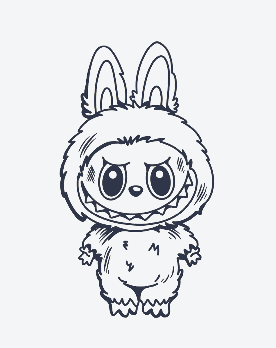 Temporary Tattoos - Labubu's Grin Character Set