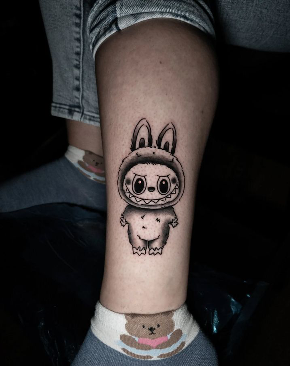 Character Decals Labubu's Grin Art Tattoos