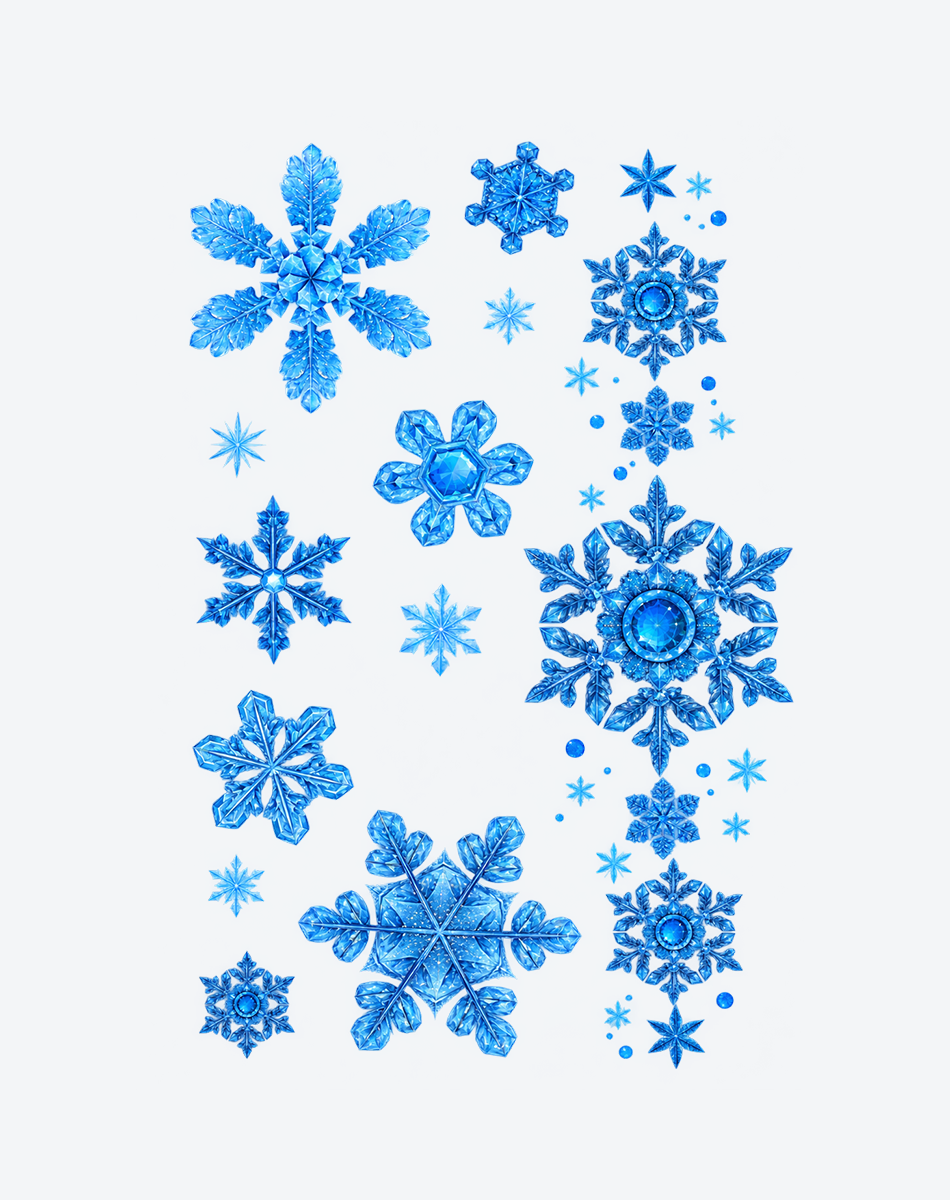 Frozen Sapphire Snowflake