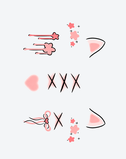 Pink Love Glow Tattoos