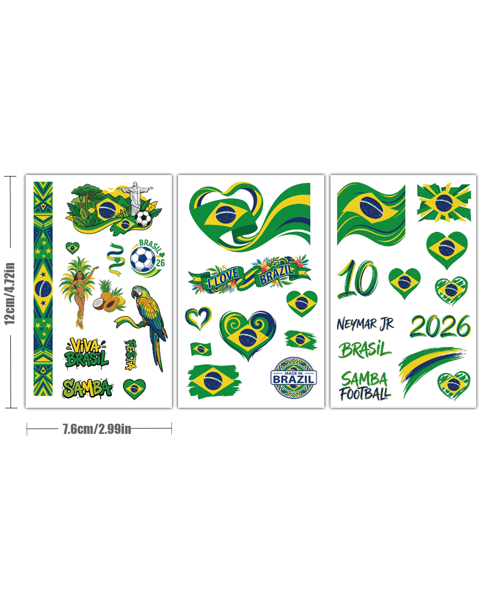 Brazil Fanatic Tattoo Pack