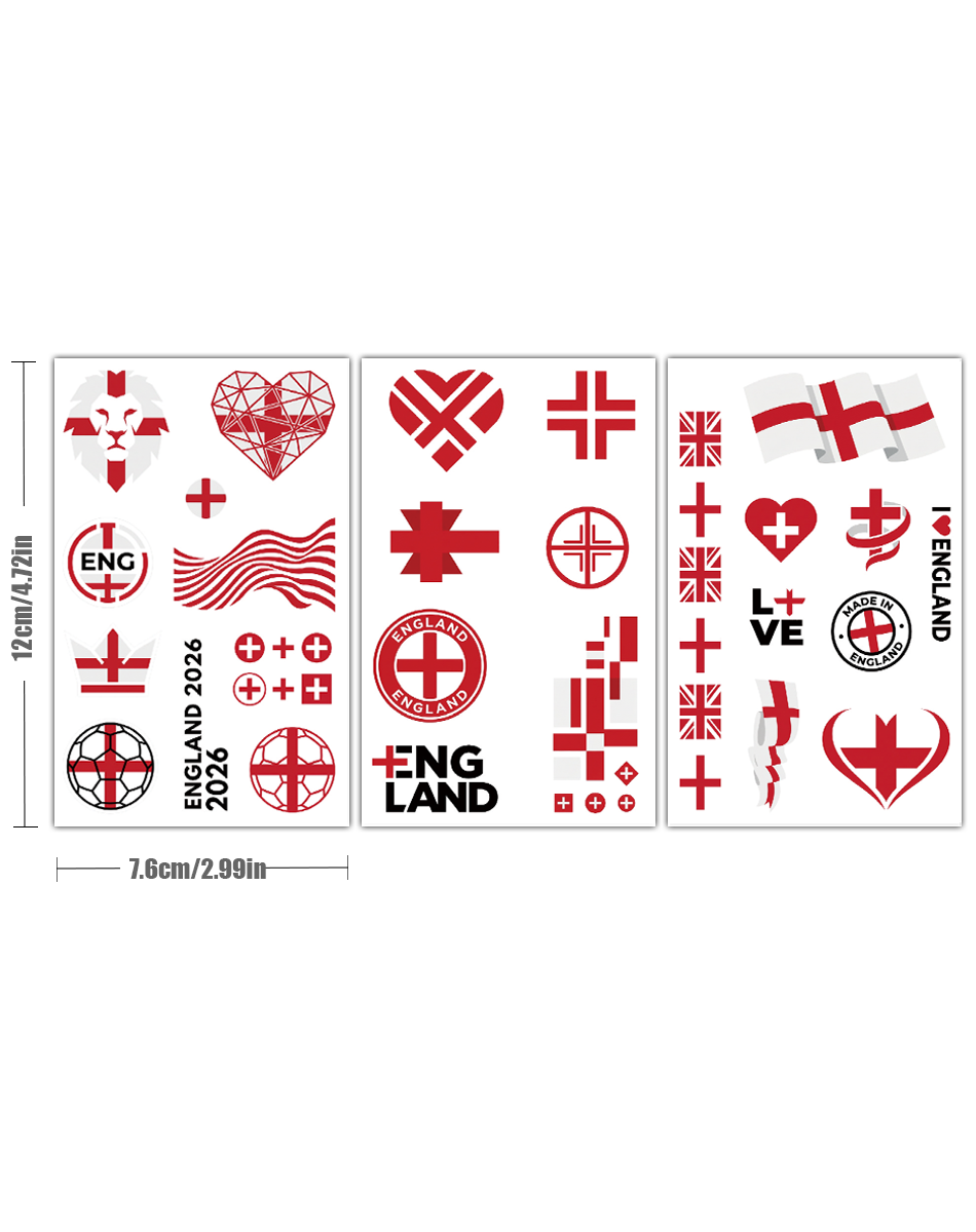 England Fanatic Tattoo Pack