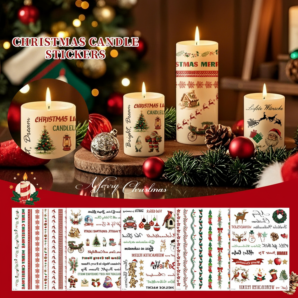 Christmas Candle Magic Decals