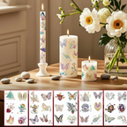 Fairy Butterfly Fantasy Candle Decals
