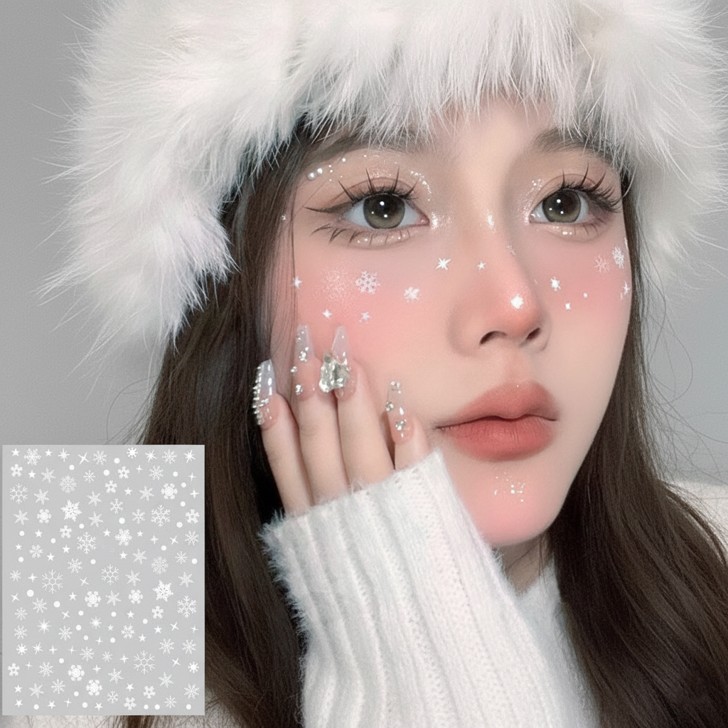 Winter's Kiss Snowflake Face Decals