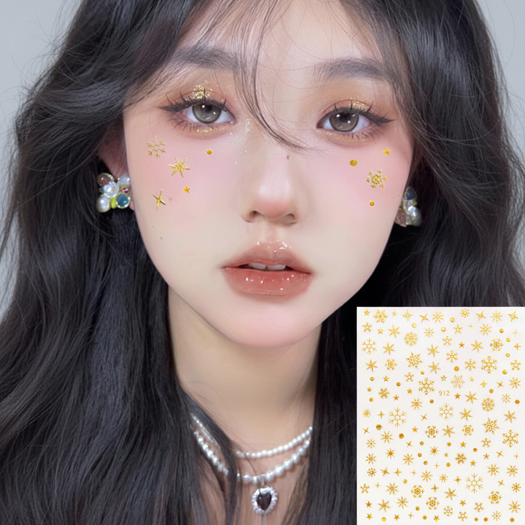 Winter's Kiss Snowflake Face Decals