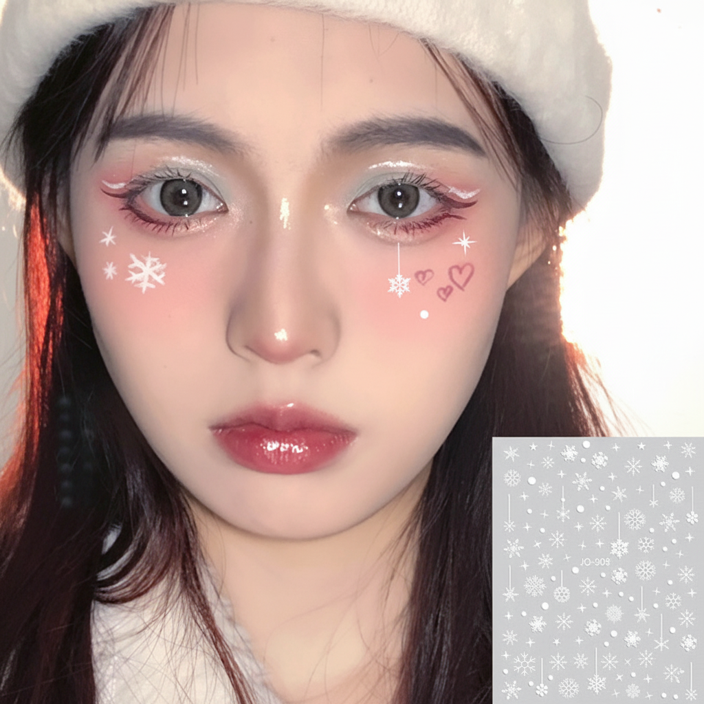 Winter's Kiss Snowflake Face Decals