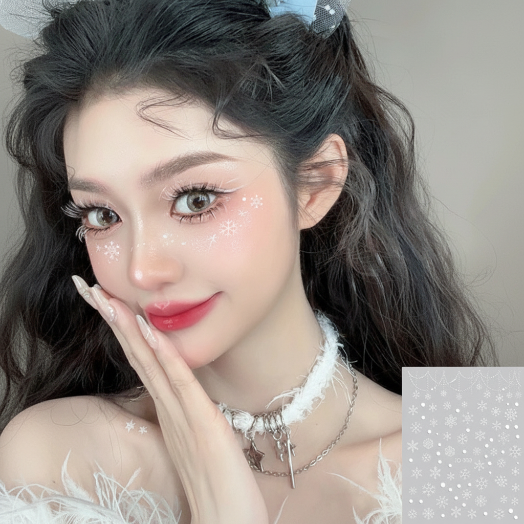 Winter's Kiss Snowflake Face Decals