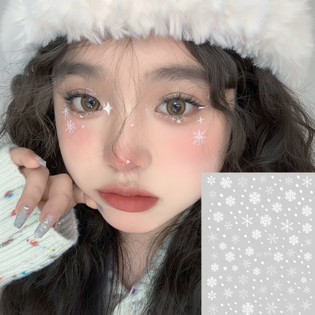 Winter's Kiss Snowflake Face Decals