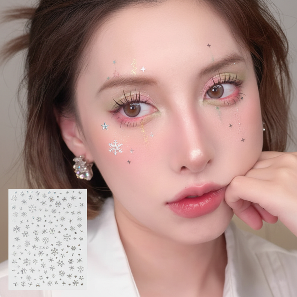 Winter's Kiss Snowflake Face Decals