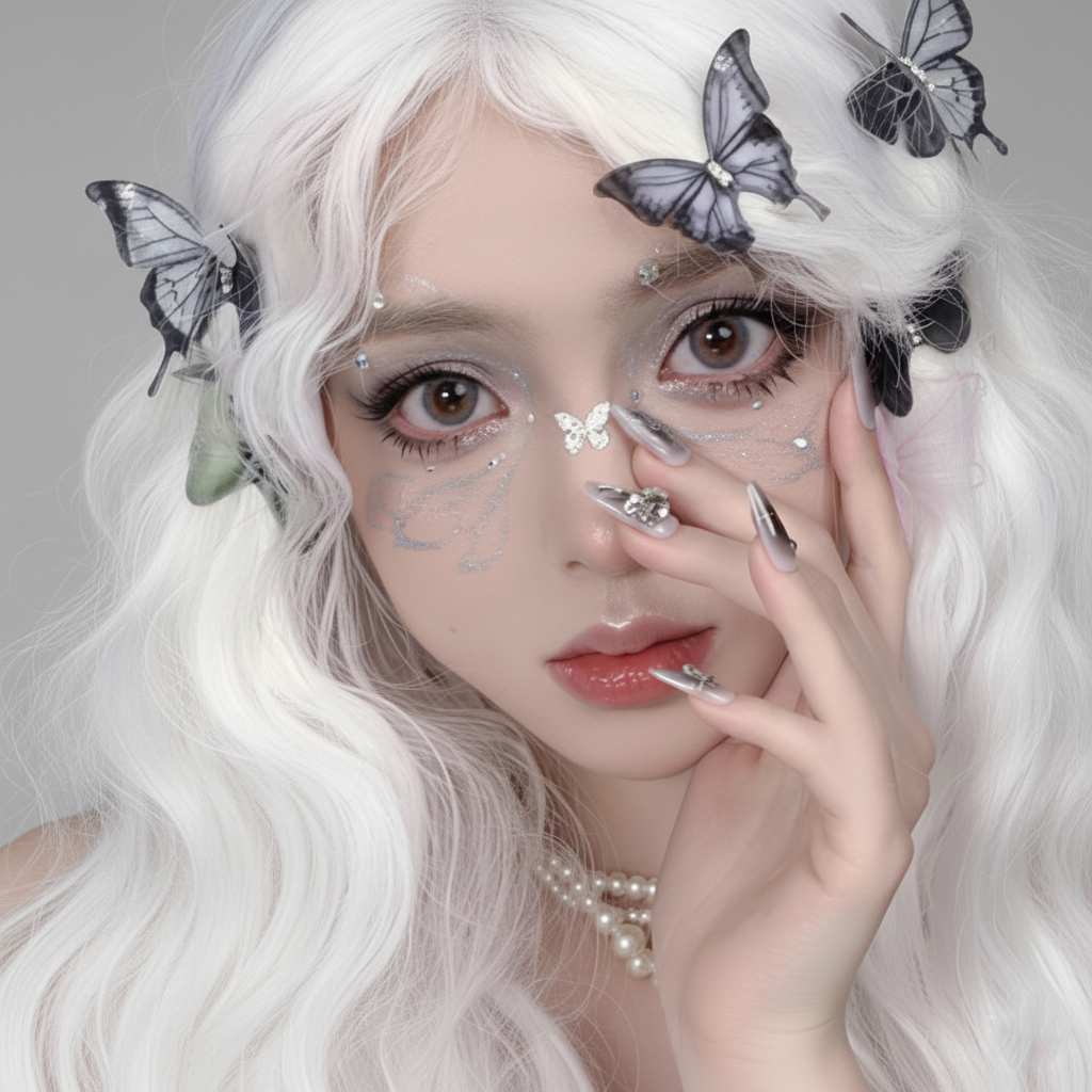 Whimsical Butterfly Face Decals