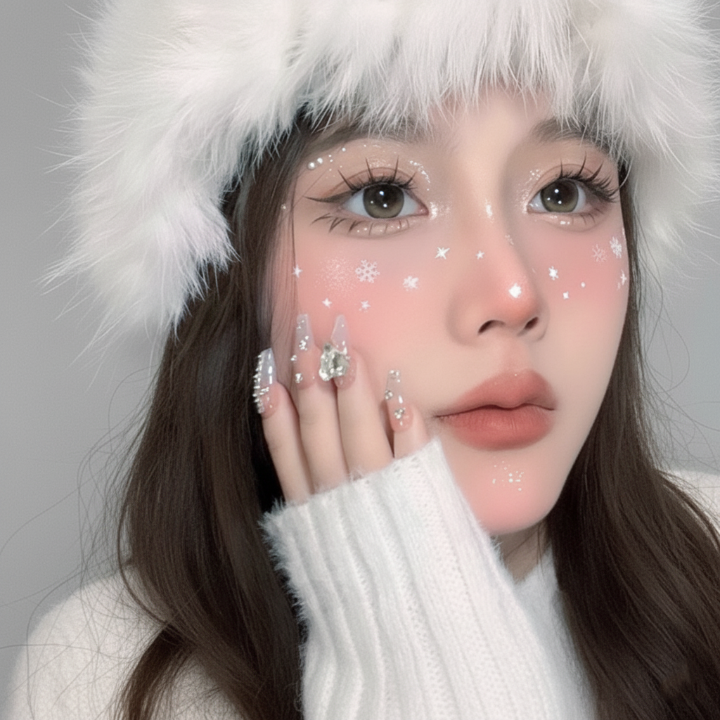 Winter's Kiss Snowflake Face Decals