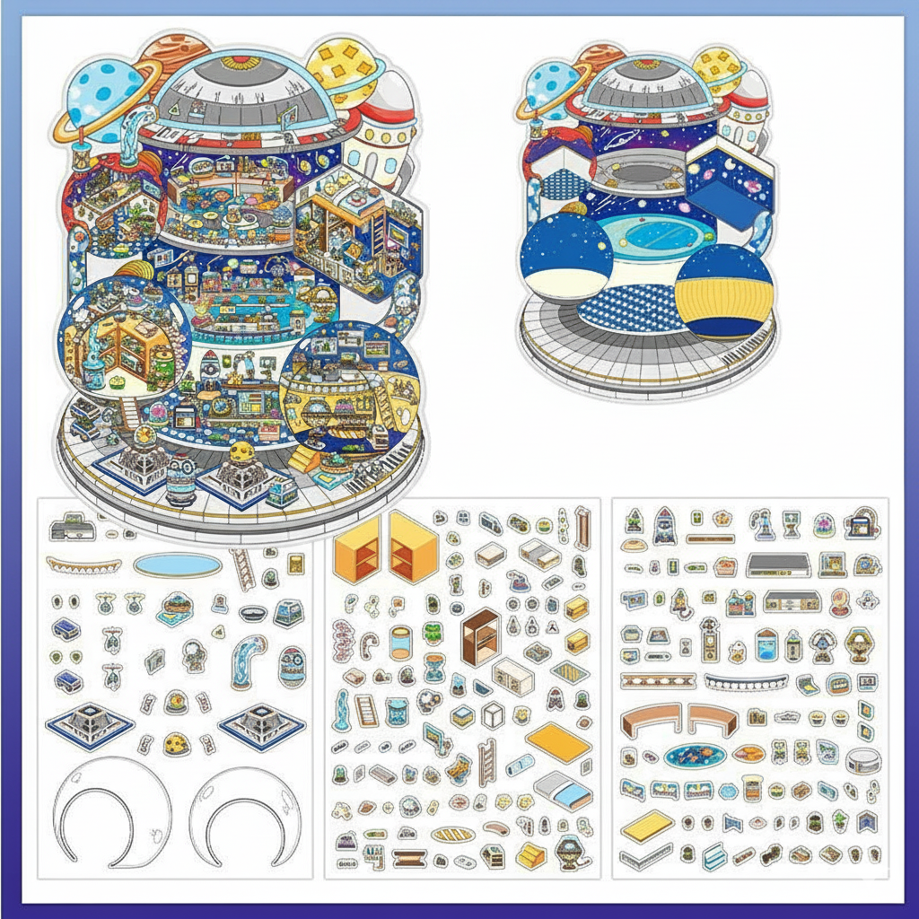 Whimsical Worlds Search & Stick Dioramas