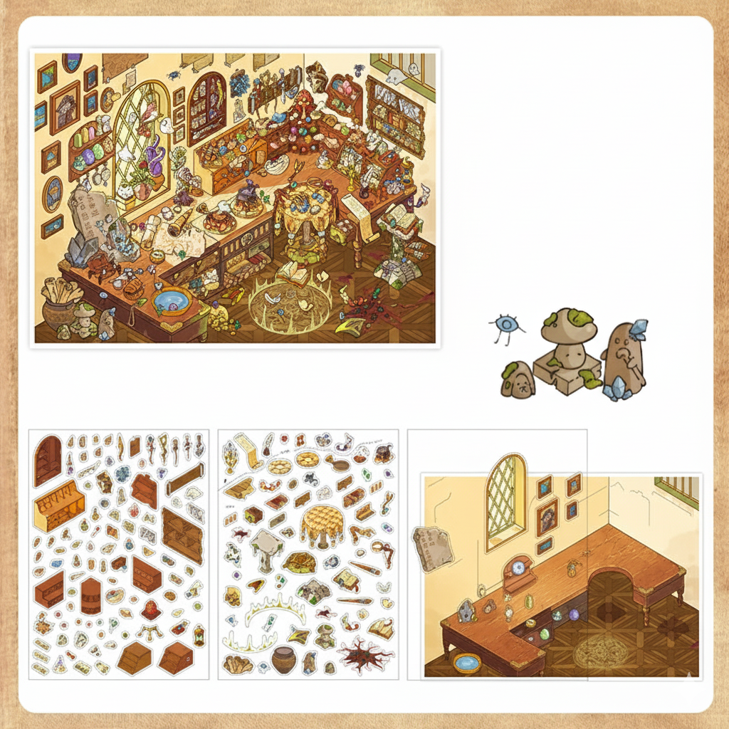 Whimsical Worlds Search & Stick Dioramas