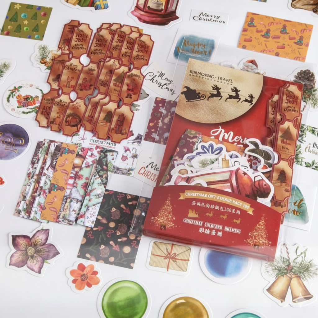 Vintage & Festive Medley Journal Stickers