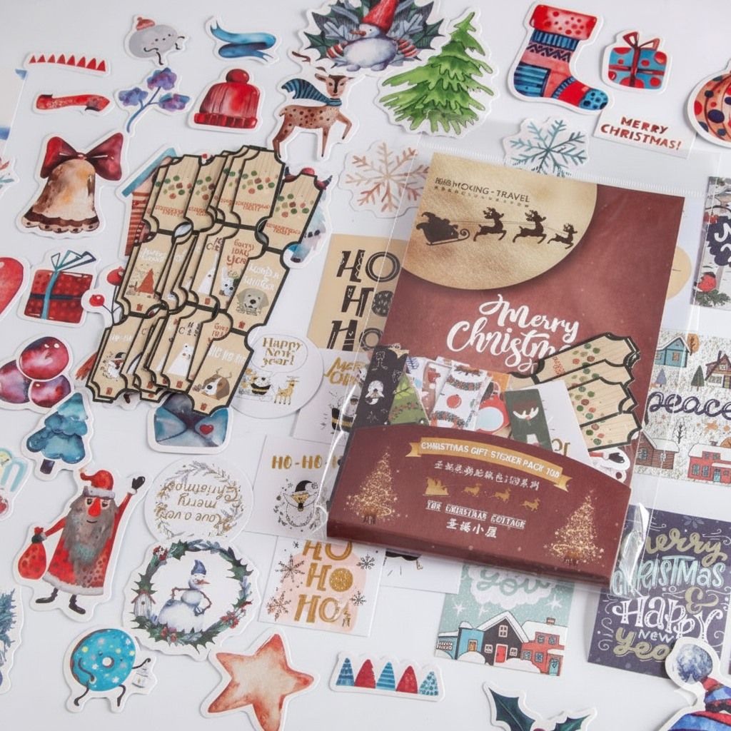 Vintage & Festive Medley Journal Stickers