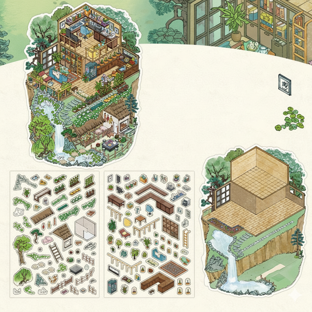 Oriental Vista Diorama Stickers