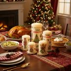 Minimalist Black & White Christmas Candle Decals