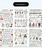 Colorful Christmas Blessings Candle Decals