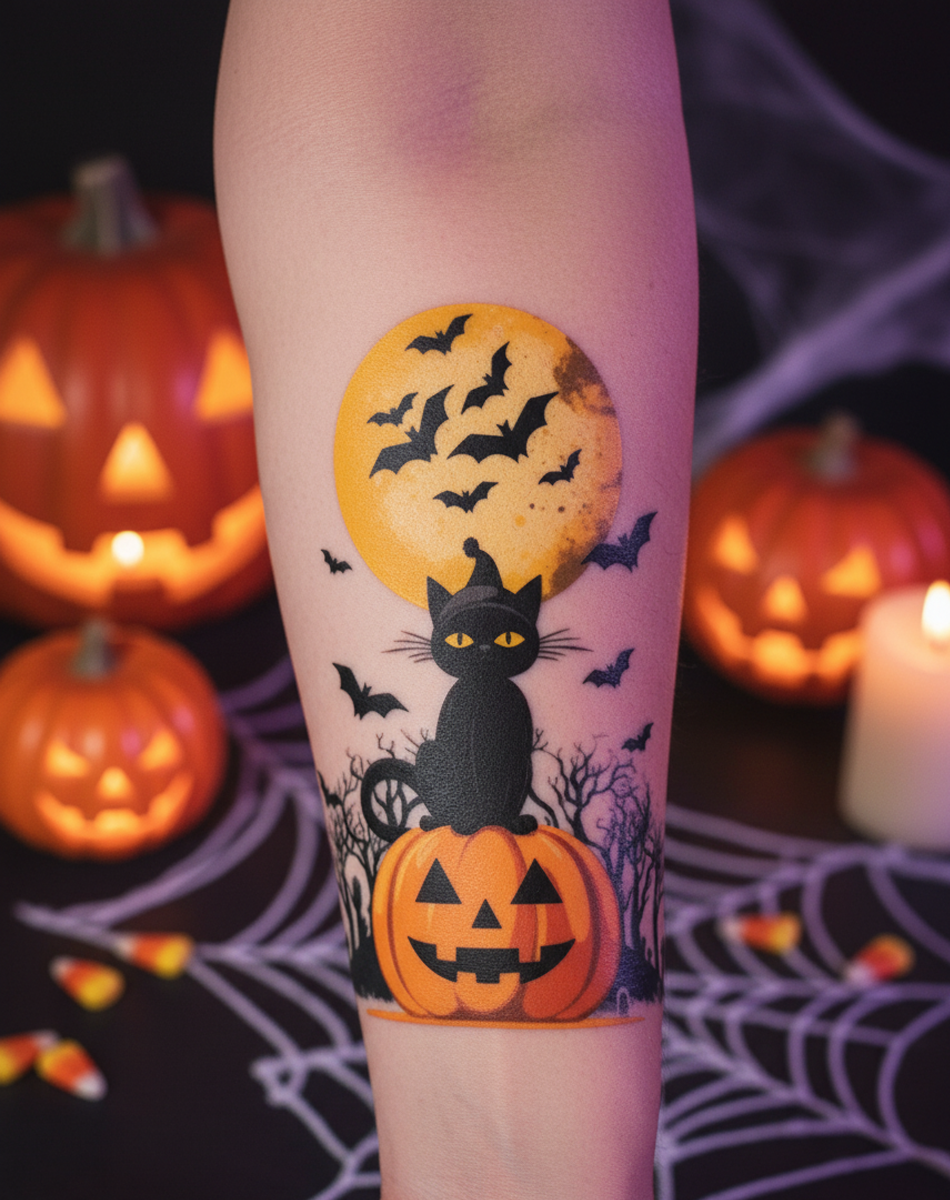 Halloween Spooky Tattoo Set