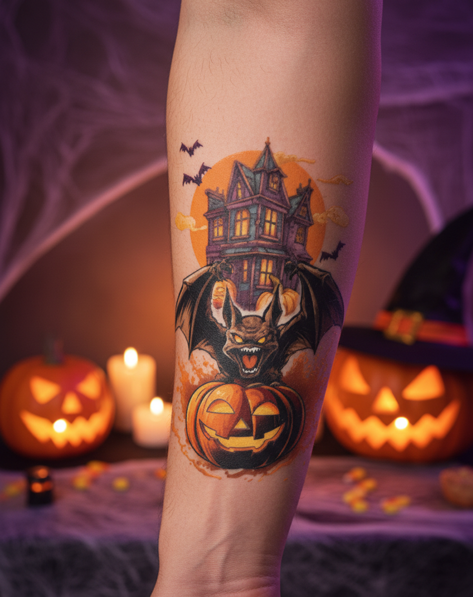 Halloween Spooky Tattoo Set