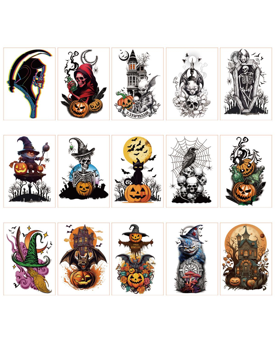 Spooky Tattoos | Halloween Costume Tattoos Kit