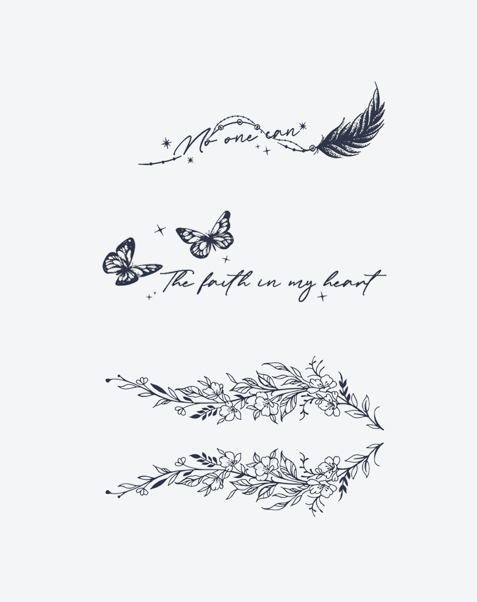 Feather of Faith & Floral Vine