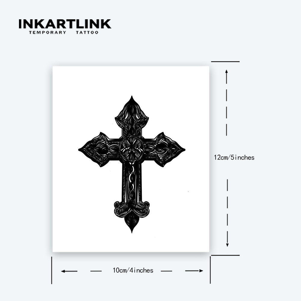 Cross Tattoo Design White Background PNG File Download High Resolution -  Etsy Israel