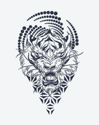 Geometric Tiger Tattoo