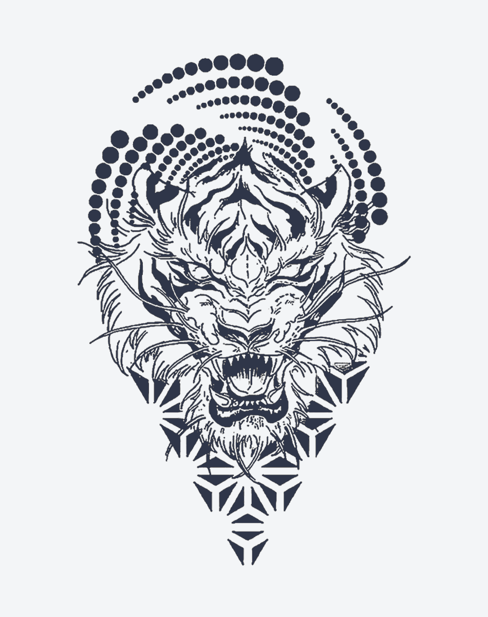 Geometric Tiger Tattoo