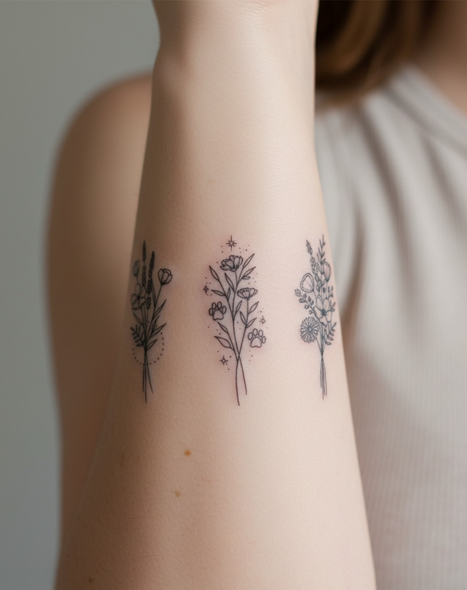 線画の花