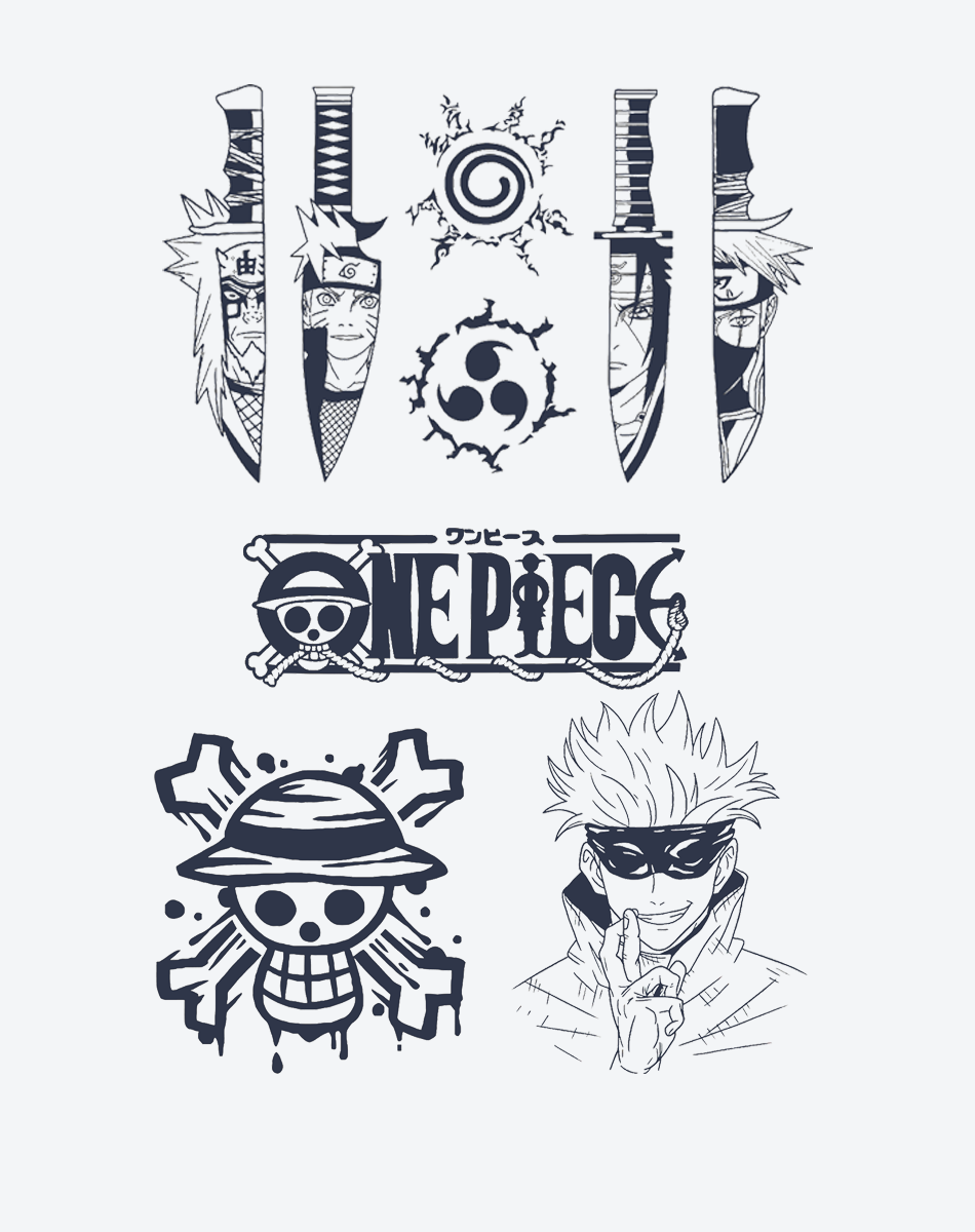 Anime Tattoo Sheet(4 pieces)