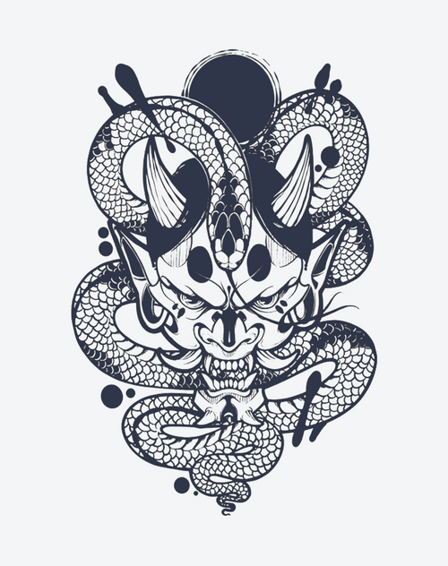Japanisches Oni-Dämonen-Design