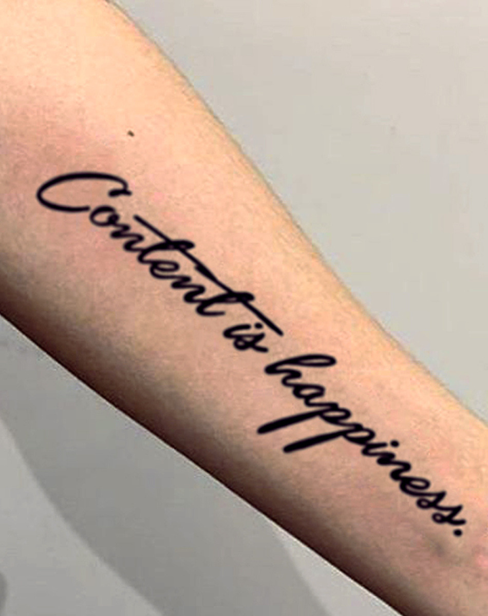 CONTENT IS HAPPINESS