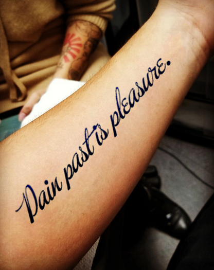 Pain past is pleasure