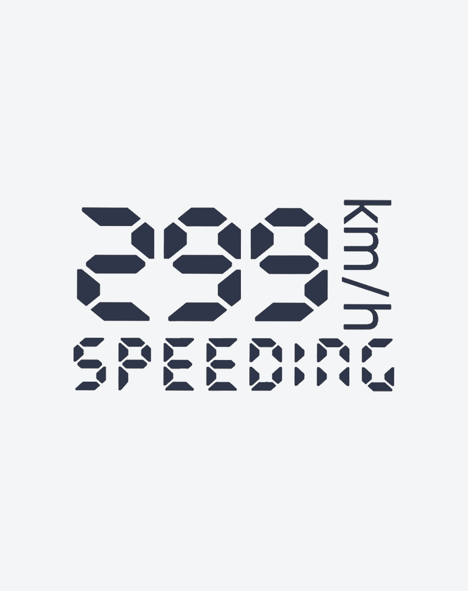 299 KM/H Geschwindigkeitsüberschreitung Digital