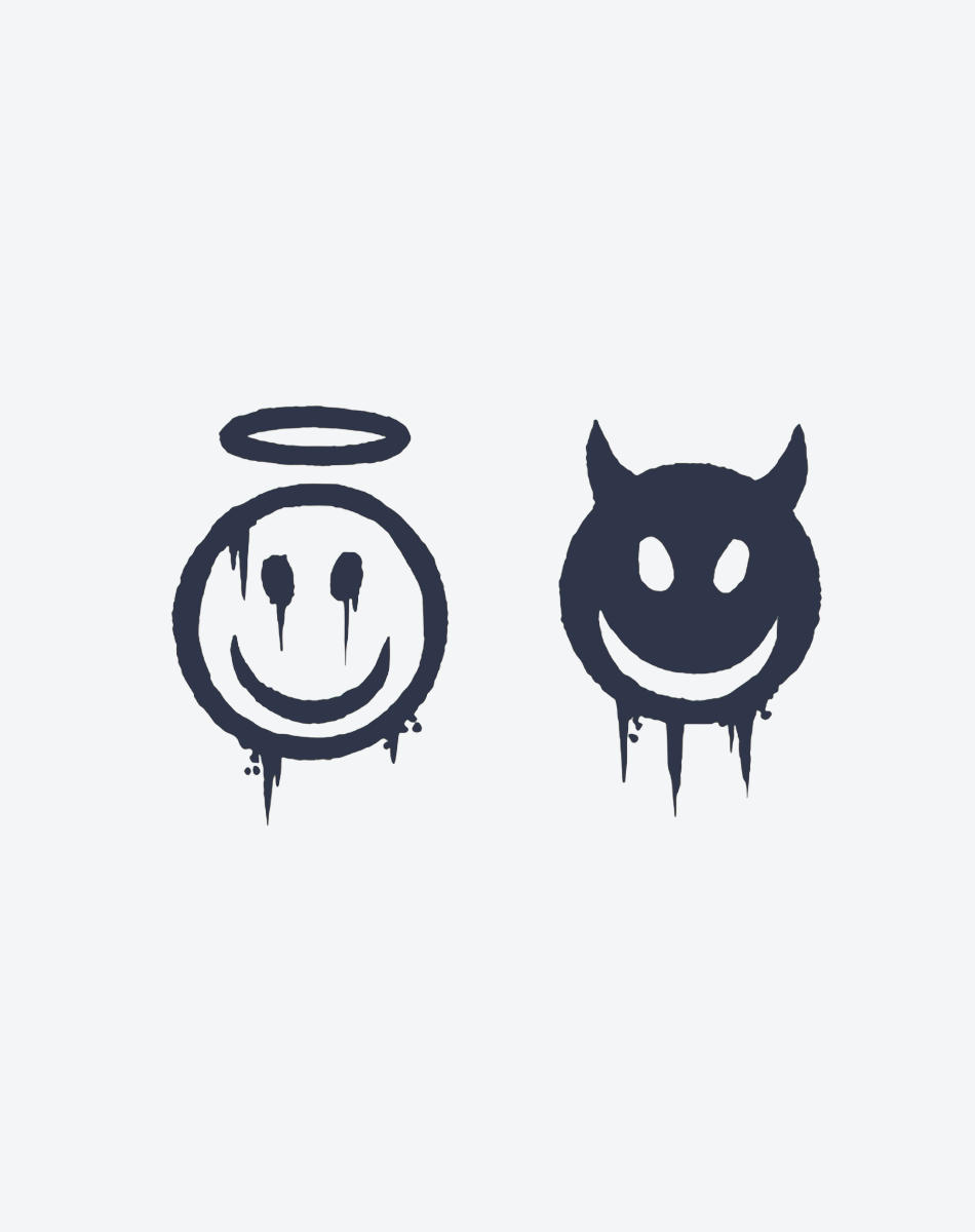 Edgy Angel Devil Smile
