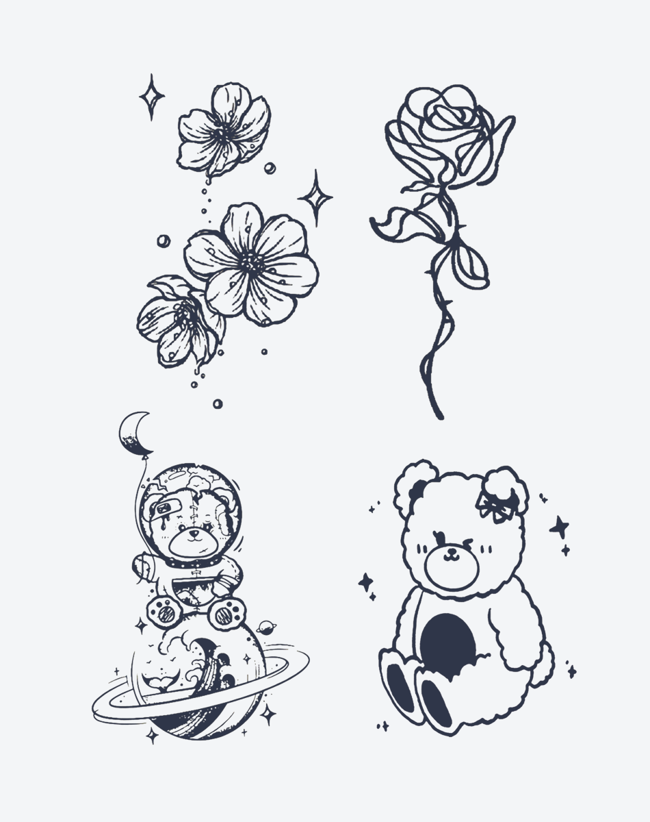 Whimsical Teddies（4 pieces）