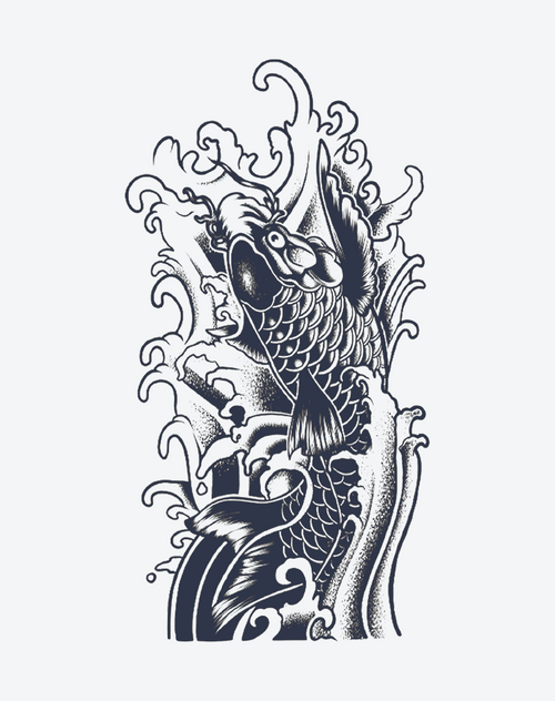 Koi Flower Arm