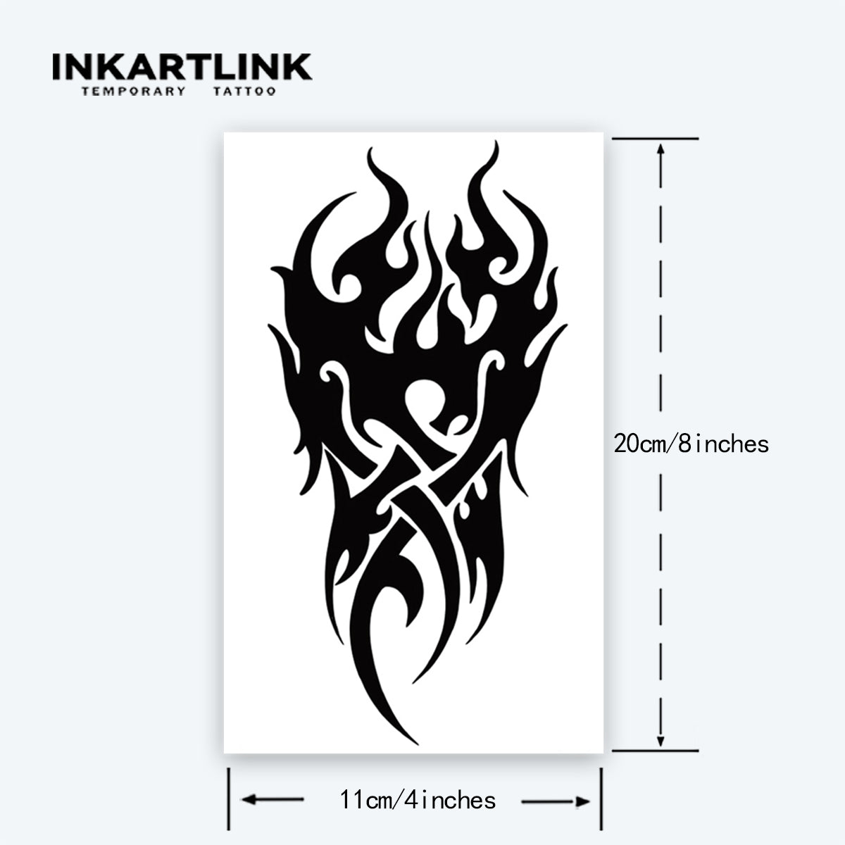 S.A.V.I Temporary Tattoo For Girls Men Women Tribal Totems Black Dragon Fire  Sticker Size 19x12CM - 1PC. (8010) : Amazon.in: Beauty