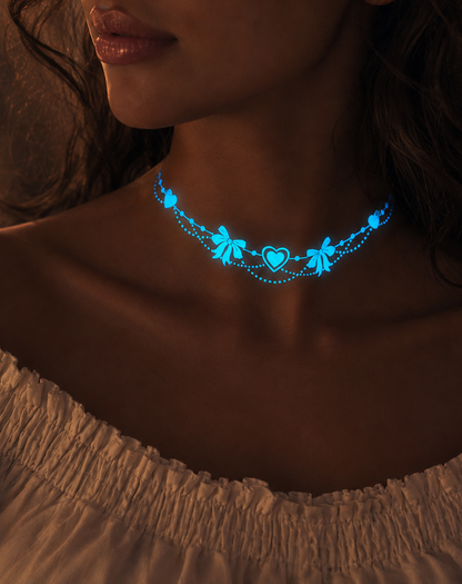 Glow in the Dark Butterflies & Bows Temporary Tattoo