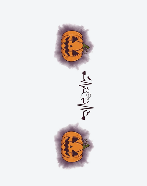 Spooky Pumpkin Pulse Tattoo