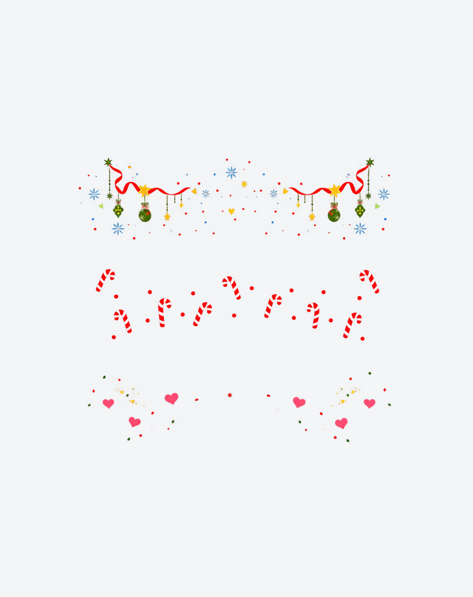 Christmas Sweetheart Face Tattoo Set