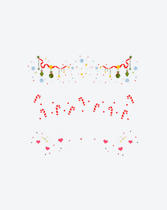 Christmas Sweetheart Face Tattoo Set