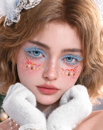 Christmas Sweetheart Face Tattoo Set