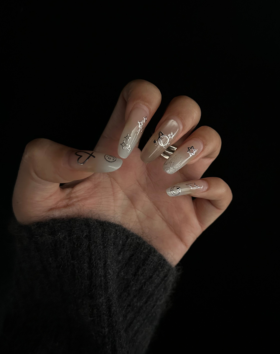 Cosmic Symbols Nail Stickers (2 Pieces)